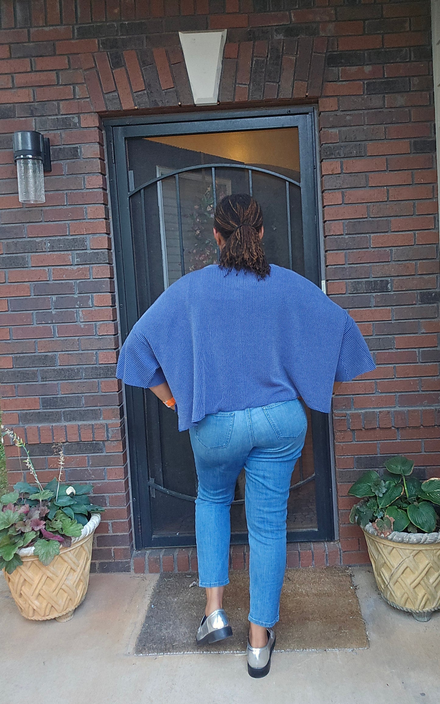 Simply Southern Ribbed Hi-Lo Top Cream