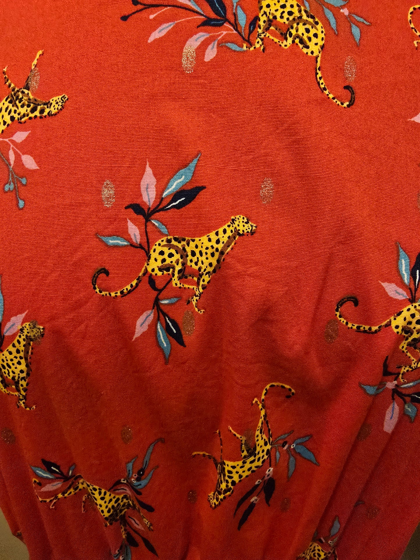 Red Cheetah Print Cutout Dress Sz 1X