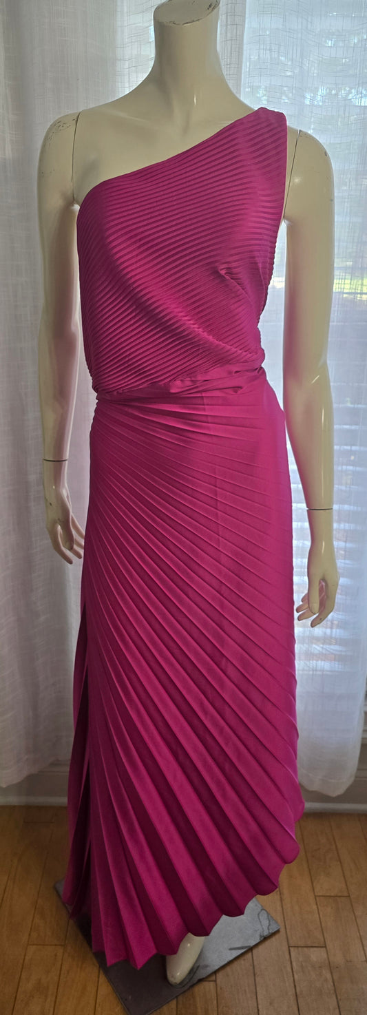B. Darling Fuchsia One Shoulder Dress Sz 22