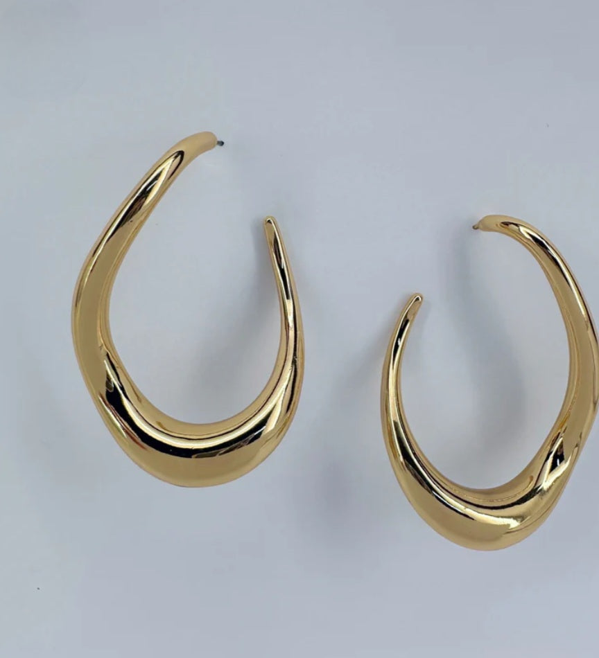 Gold Twisted Earrings