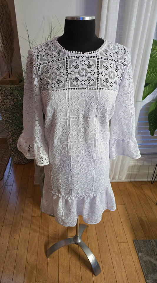 Kate Spade Crochet White Dress Sz 14