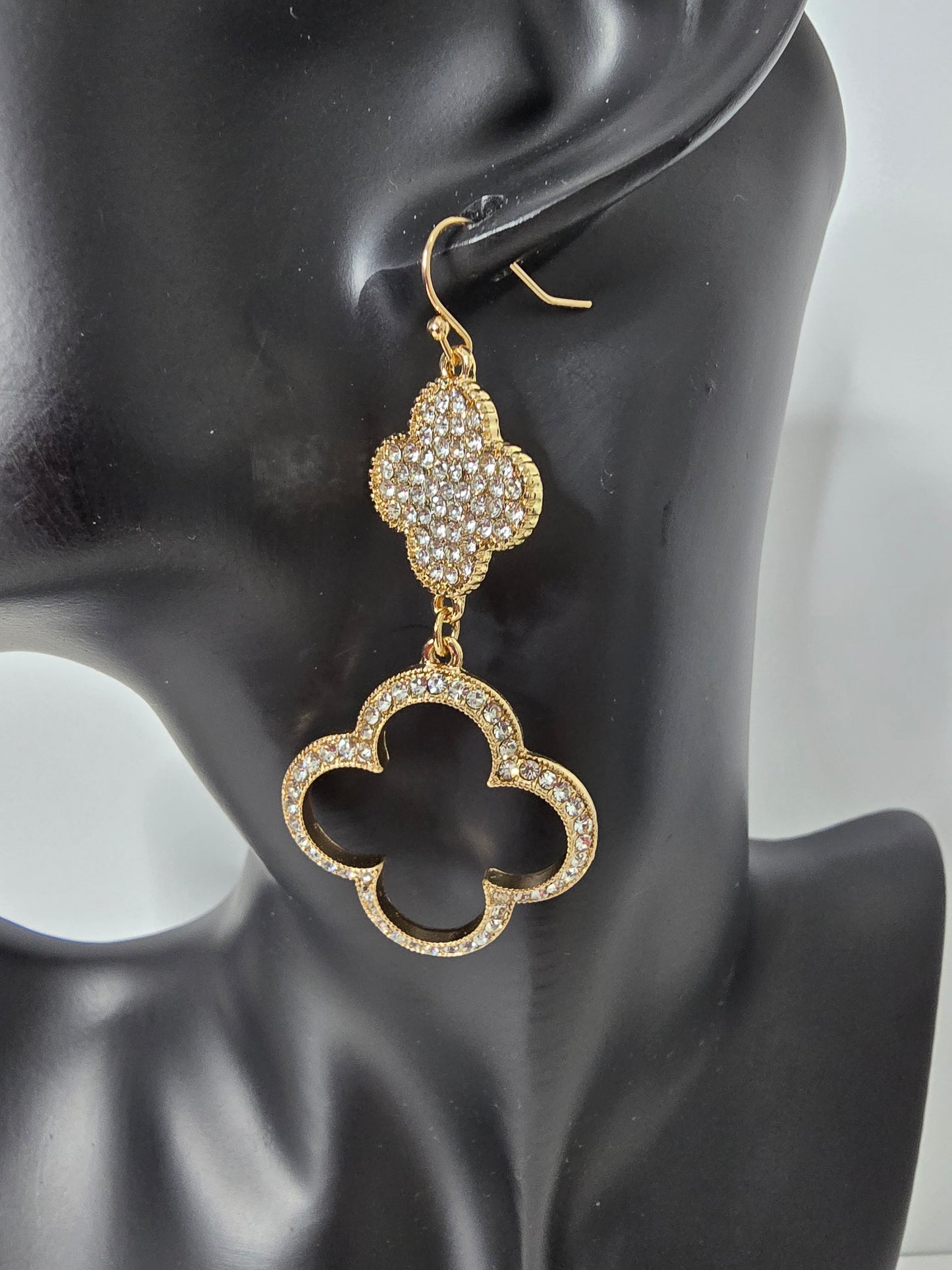 Four Leaf Clover Duo Earring