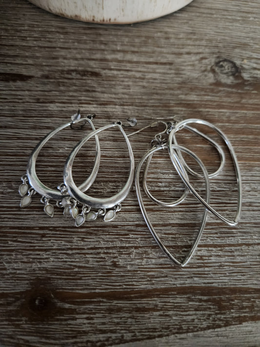 Silver Hoop Bundle #1