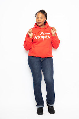 A Woman Hoodie Sweater - Red