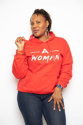A Woman Hoodie - Red