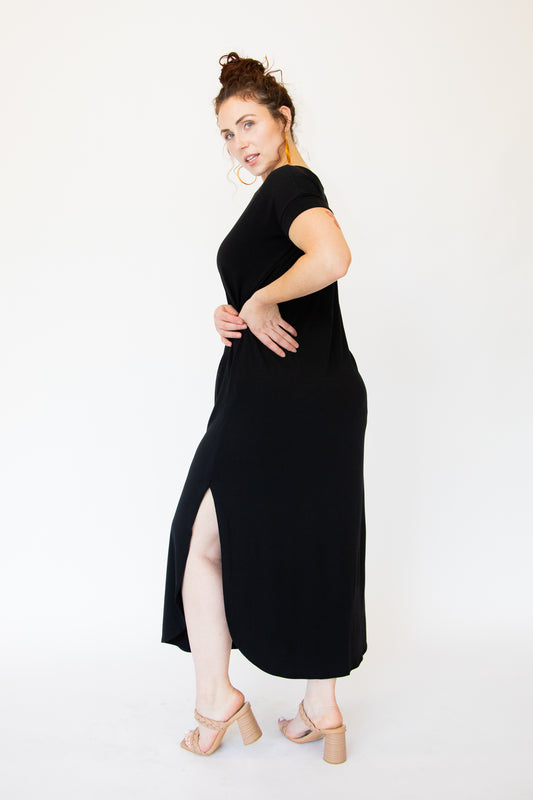 Splitville Maxi Dress Black